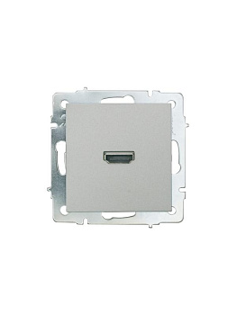Розетка HDMI 1-м СП VESNA IP20 механизм платина LEZARD 742-3588-203