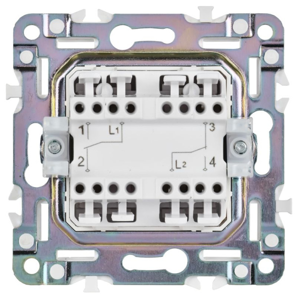 Выключатель проходной 2-кл. SKANDY 10А SK-V05Gr сер. IEK SK-V22-0-10-K03
