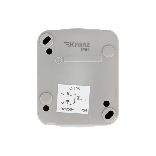 Выключатель 2-кл. ОП Mini OG IP54 сер. Kranz KR-78-0833