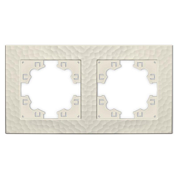 Рамка 2-м Афина фактурная универс. слоновая кость (ivory) Universal A10044-I