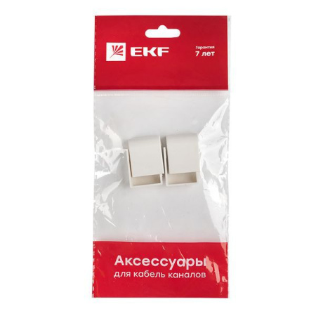 Заглушка 20х10 бел. Plast PROxima (уп.4шт) EKF ecw-20-10x4