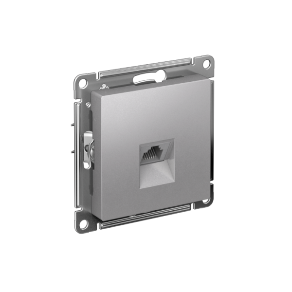 Розетка компьютерная 1-м AtlasDesign RJ45 кат.5E механизм алюм. SE ATN000383