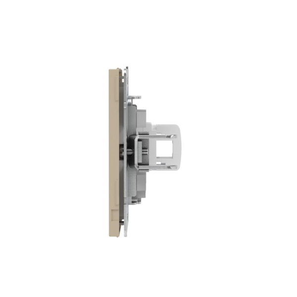Розетка компьютерная 1-м KANT RJ45 кат.5E без шторки ванильн. марципан DKC 7015663