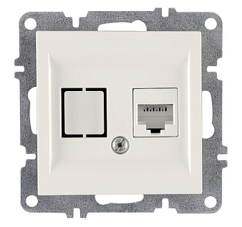 Розетка компьютерная LAVIN/KAREN RJ45 кат.6 механизм бел. ARVIA 50 01 1000 247
