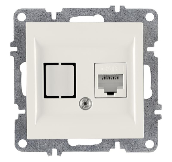 Розетка компьютерная LAVIN/KAREN RJ45 кат.6 механизм бел. ARVIA 50 01 1000 247