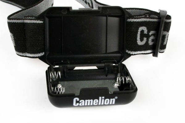 Фонарь налобный LED5355 1Вт COB LED 3 реж. 3XAAA пласт. блист. черн. Camelion 13748