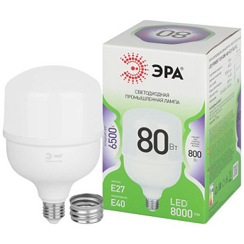 Лампа светодиодная GREEN LINE POWER T120-80W-865-E27/E40 GL 80Вт колокол 6500К свет холод. E27/E40 Эра Б0067066