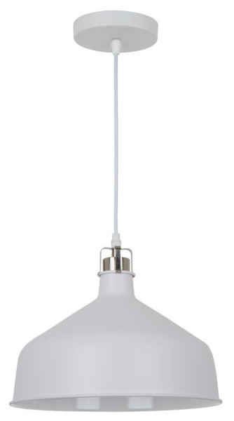 Светильник PL-425L С71 подвес. Amsterdam 1хE27 60Вт 230В бел.+хром Camelion 13031