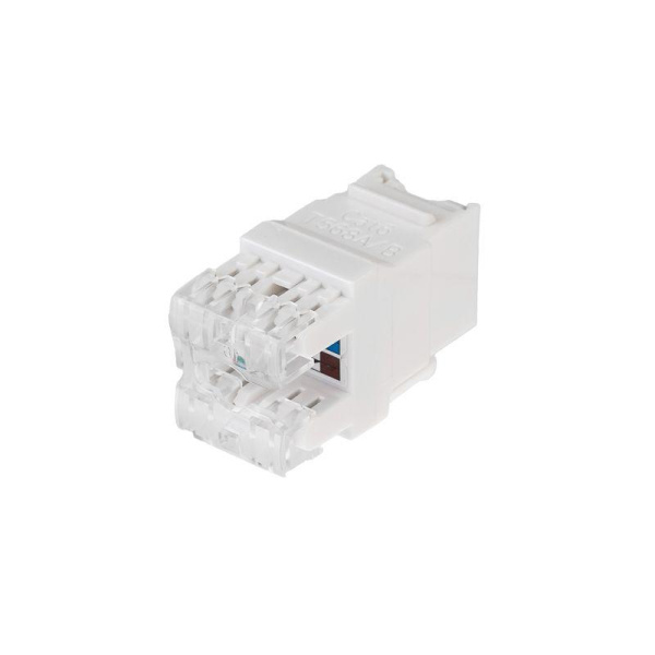 Модуль Keystone Jack RJ-45(8P8C) UTP неэкранир. кат.6 тип 180град. с пылезащитной шторкой бел. PRO Rexant 02-0254-1