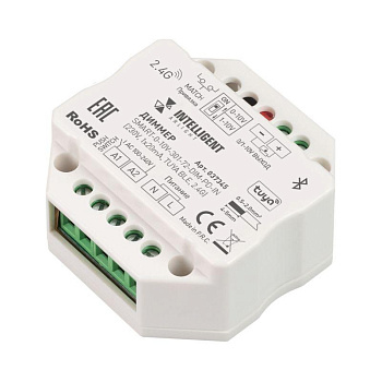 Диммер SMART-0-10V-301-72-DIM-PD-IN (230В 1х20мА TUYA BLE 2.4G) (IP20 пластик) INTELLIGENT ARLIGHT 037345