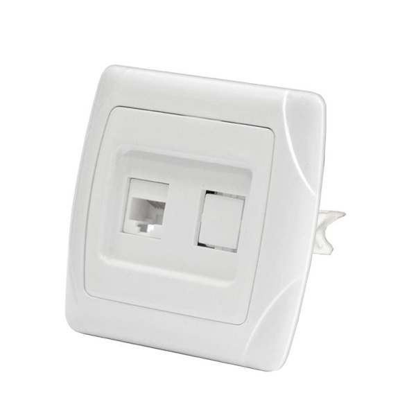 Розетка компьютерная 1-м СП Маргарита RJ45 16А IP20 бел. UNIVersal М0035