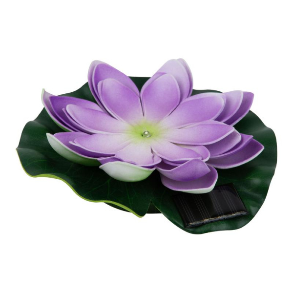 Светильник садовый USL-S-828/PT060 PURPLE WATERLILY IP44 на солнечной батарее "Фиолетовая кувшинка" плавающ. 1 светодиод тепл. бел. свет. Uniel UL-00011601