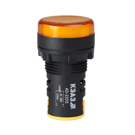 Лампа AD22DS(LED) матрица 22мм 24В AC/DC желт. КЭАЗ 303937