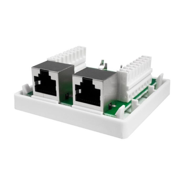 Розетка компьютерная 8P8C RJ-45 FTP кат.5E 2 порта (DIY) SUPRLAN 10-0308-1