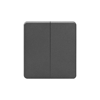 Выключатель 2-кл. СП ROUND MIELE 10А титан Kranz KR-78-0706-2