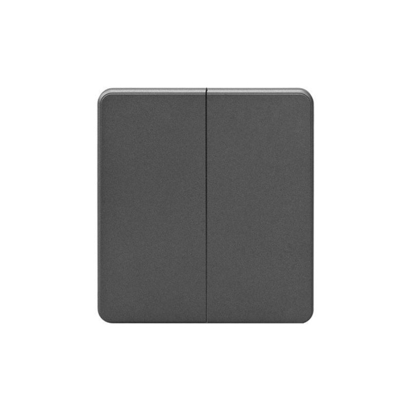 Выключатель 2-кл. СП ROUND MIELE 10А титан Kranz KR-78-0706-2