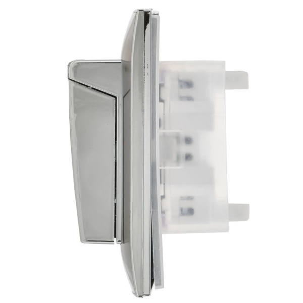 Розетка 2-м SKANDY 16А IP44 с крышкой в сборе SK-R12N никель IEK SK-R26-16-44-K50-F