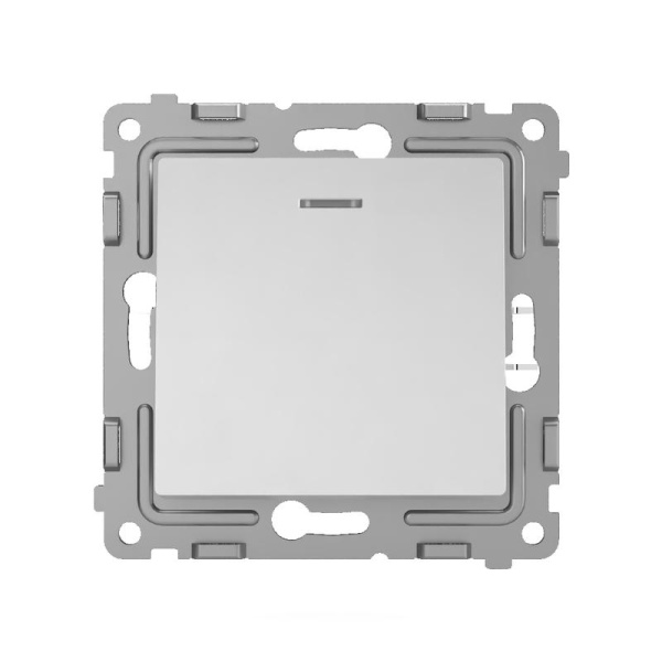 Выключатель 1-кл. СП Pixel 10А IP20 с индикатором механизм алюм. TOKOV ELECTRIC TKE-PX-V1I-C03