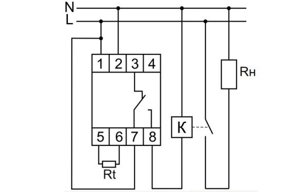Регулятор температуры RT-820 (от +4 до +30 град.C; с выносным датчиком в комплекте; 2 модуля; монтаж на DIN-рейке; 50-264В AC 16А 1NO/NC IP20) F&F EA07.001.001