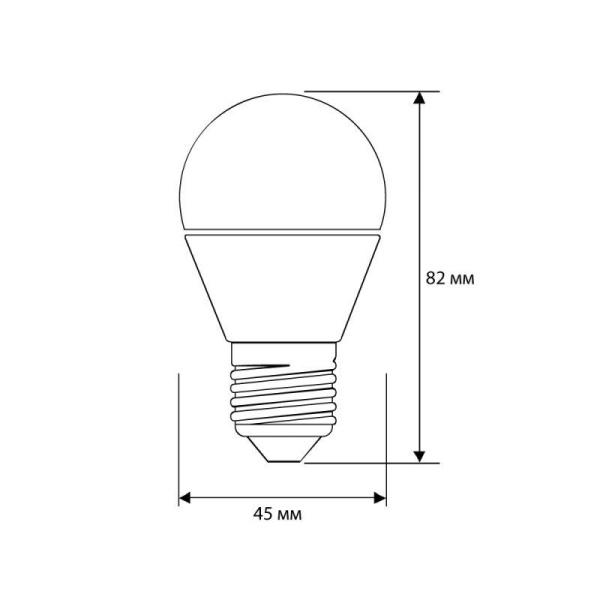 Лампа светодиодная LED7-G45/865/E27 7Вт шар матовая 6500К холод. бел. E27 220В Camelion 12647