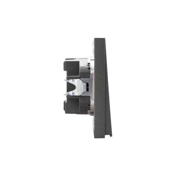 Выключатель 1-кл. СП STRONG MIELE 10А с подсветкой графит Kranz KR-78-0713-6