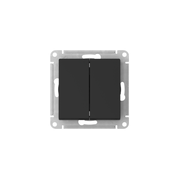 Выключатель 2-кл. AtlasDesign Aqua IP44 (сх. 5) 10AX быстрозажим. клем. механизм карбон SE ATN441051S