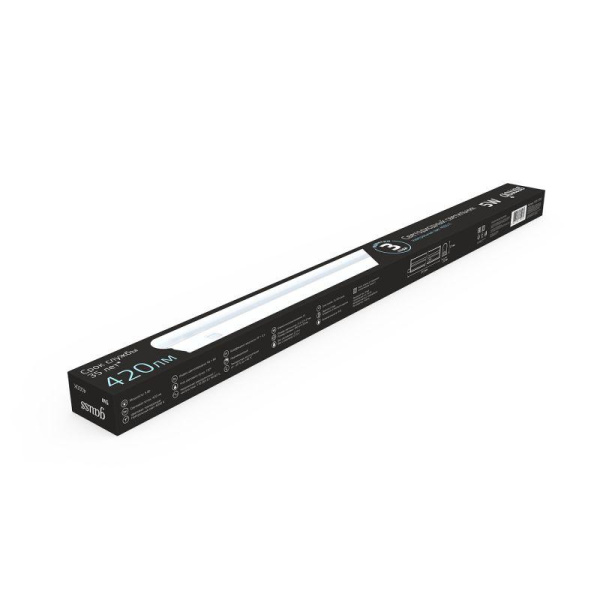 Светильник светодиодный Black 5Вт 4000К IP20 420лм 170-264В 312х22х37мм ДВО линейный накладной бел. GAUSS 130511205