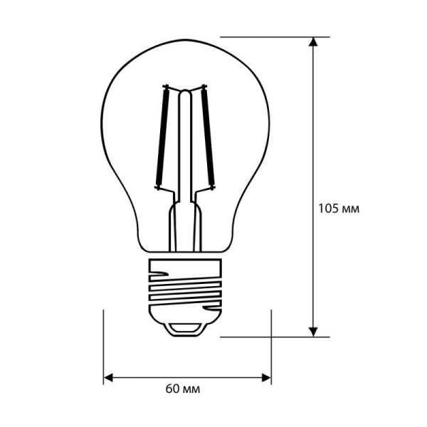 Лампа светодиодная филаментная LED20-A60-FL/845/E27 20Вт грушевидная прозрачная 4500К бел. E27 220В Camelion 13719