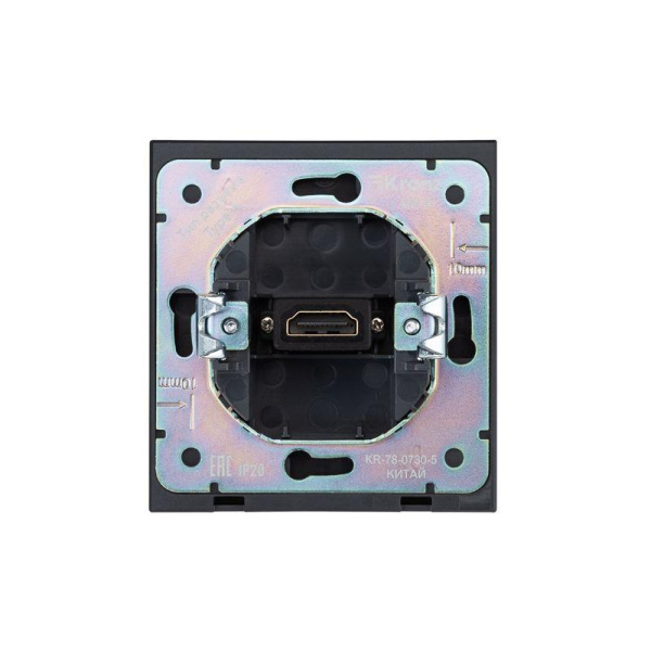Розетка СП STRONG HDMI IP20 антрацит Kranz KR-78-0730-5