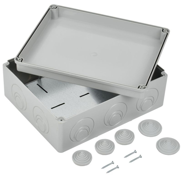 Коробка распаячная ОП 240х195х90 IP55 КМ41342 монт. плата IEK UKO10-240-195-090-K52-55