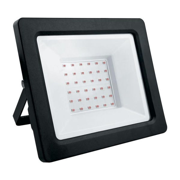 Прожектор светодиодный LL-905 50Вт красн. IP65 AC 230В/50Гц 2835SMD в компактном корпусе черн. FERON 41520