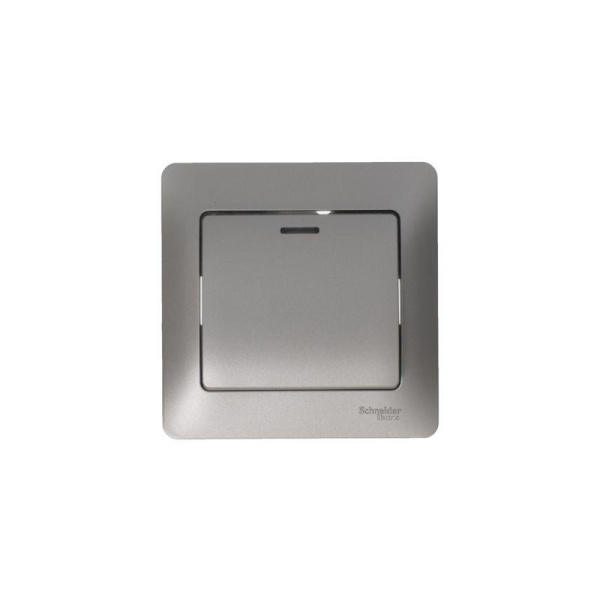 Переключатель проходной 1-кл. СП Glossa 10А IP20 (сх. 6а) 10AX с подсветкой механизм платина SE GSL001263