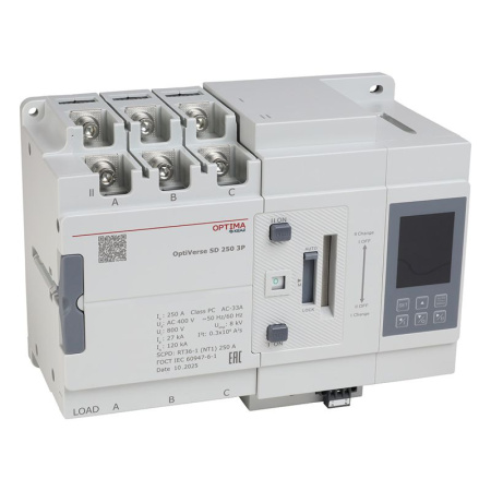 Устройство автоматического ввода резерва 3п OptiVerse SD 250 3P КЭАЗ 389110