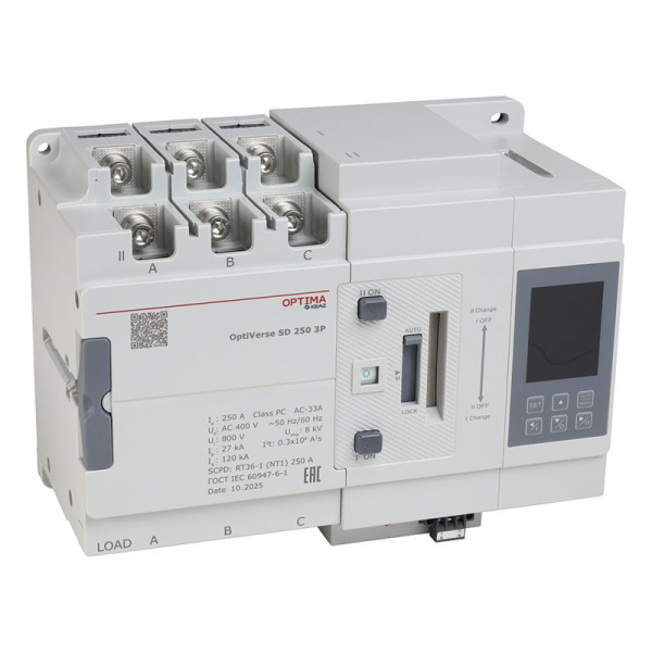 Устройство автоматического ввода резерва 3п OptiVerse SD 250 3P КЭАЗ 389110