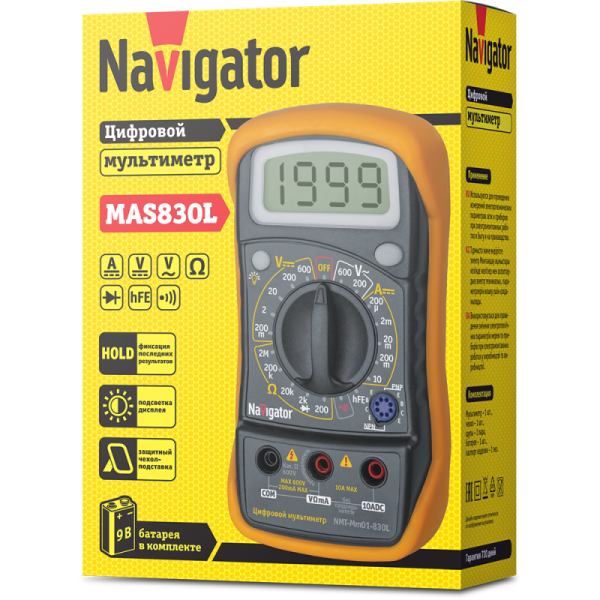 Мультиметр 82 428 NMT-Mm01-830L (830L) Navigator 82428