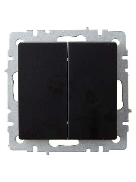 Выключатель проходной 2-кл. СП BRITE ВС10-2-6-БрЧ 10А механизм черн. IEK BR-V22-0-10-K02