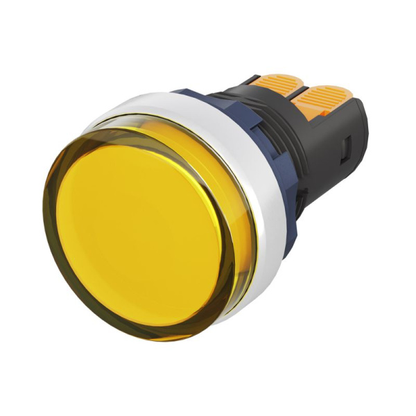 Индикатор сигнальный со встроен. диодом 9-24В зажим Plug-In алюм. желт. DKC M22L-F24YAP