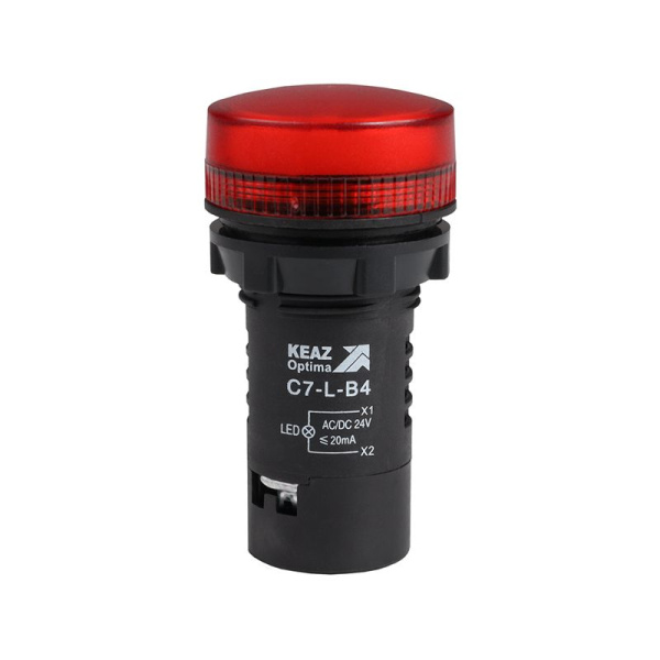 Лампа светодиодная OptiSignal Compact D22 С7-L-B4 красн. 24В AC/DC XB7EV04BP КЭАЗ 362150