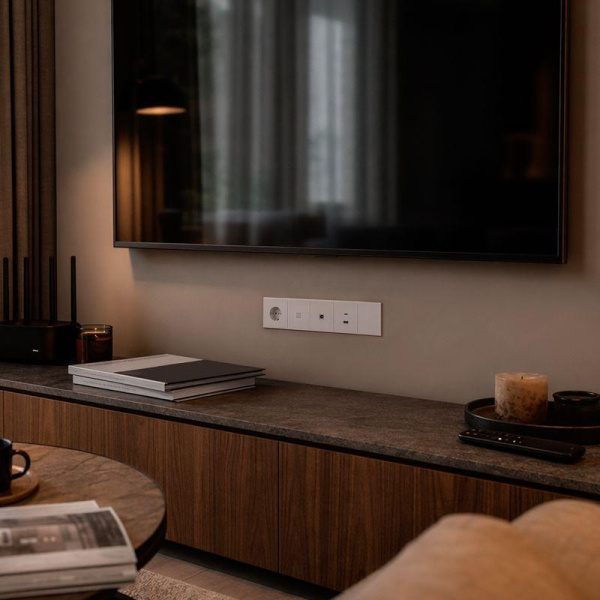 Розетка СП STRONG MIELE TV жемчуг Kranz KR-78-0723-4