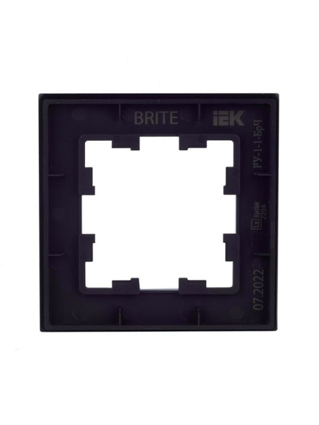 Рамка 1-м BRITE РУ-1-1-БрЧ металл черн. IEK BR-M12-M-K02