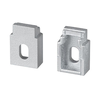 Заглушка WALL-FANTOM-BENT-W10-SIDE с отверстием пластик (комплект) Arlight 043883