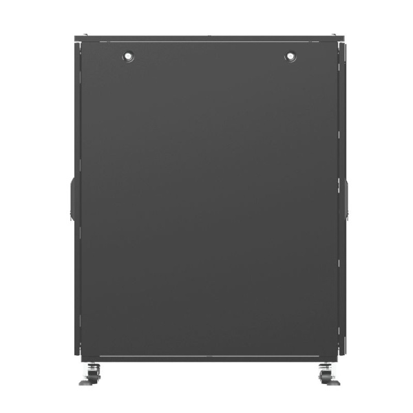Шкаф напольный разобранный 19дюйм IT-CQE-N 24U 600х600мм крыша с вырубкой сплошная металл и сплошная металл одинарные боковые панели черн. RAL9005 DKC R5ITN24606FM1M1SB