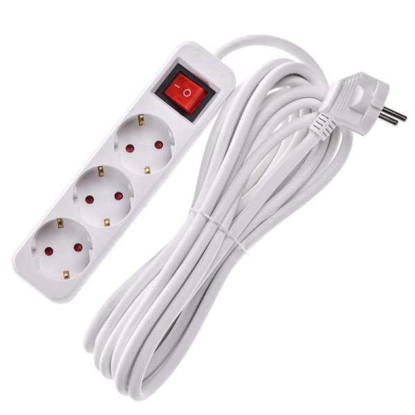 Удлинитель 3х5м 16А У03К ПВС 3х1.5 бел. UMA IEK UM-YP10-16-03-05-ZK-K01