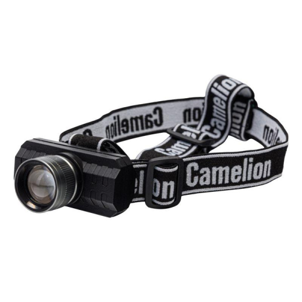 Фонарь налобный LED53779 аккум. 3.7В XPE 3Вт ZOOM 3 реж. Type-C бокс черн. Camelion 15767