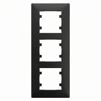 Рамка 3-м вертикальная Karea RIZZ черн. Makel 88054708