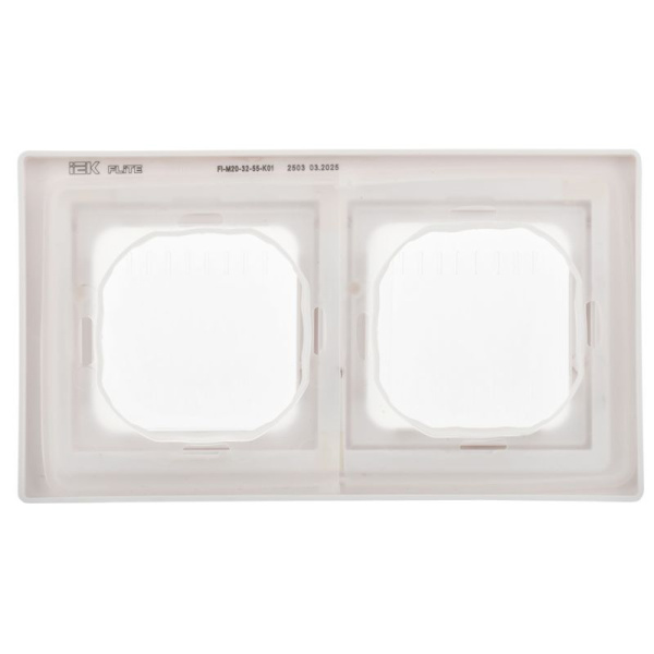 Рамка 2-м СП FLITE Рпро-2-55-ФлБ IP55 бел. IEK FI-M20-32-55-K01
