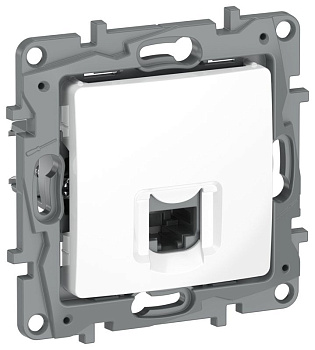 Розетка компьютерная 1-м IEKETIKA RJ45 кат.5Е UTP IP20 бел. IEK 6722411