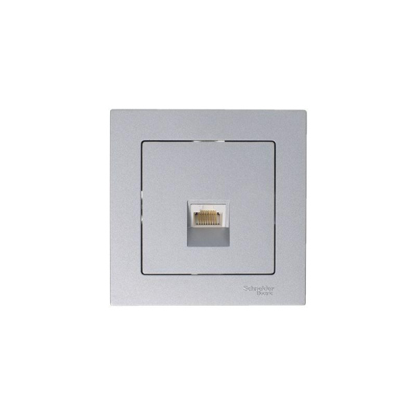 Розетка компьютерная 1-м AtlasDesign RJ45 кат.5E механизм алюм. SE ATN000383