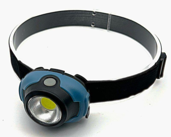 Фонарь налобный LED5385 3Вт COB LED 3 реж. 3XAAA пластик бокс маренго Ultraflash 15690