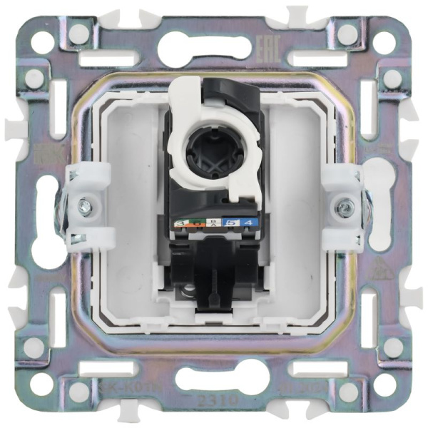 Розетка компьютерная RJ45 кат.5E SKANDY SK-K01N никель IEK SK-K10-1-K50